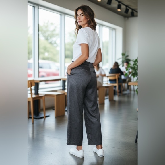 Anthropologie Slate Wide Leg Pants - Picture 2 of 8